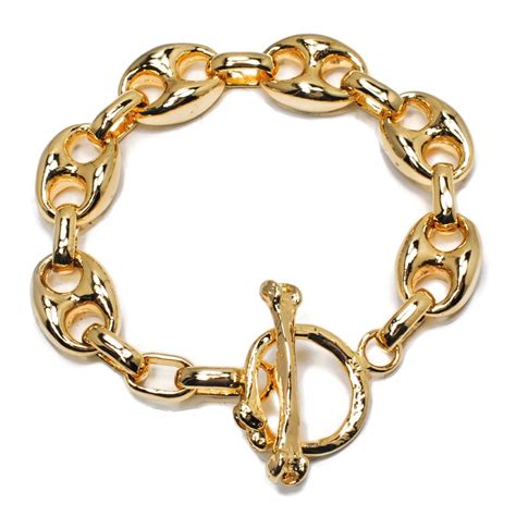 gucci gold bracelet womens|14k gold gucci link bracelet.